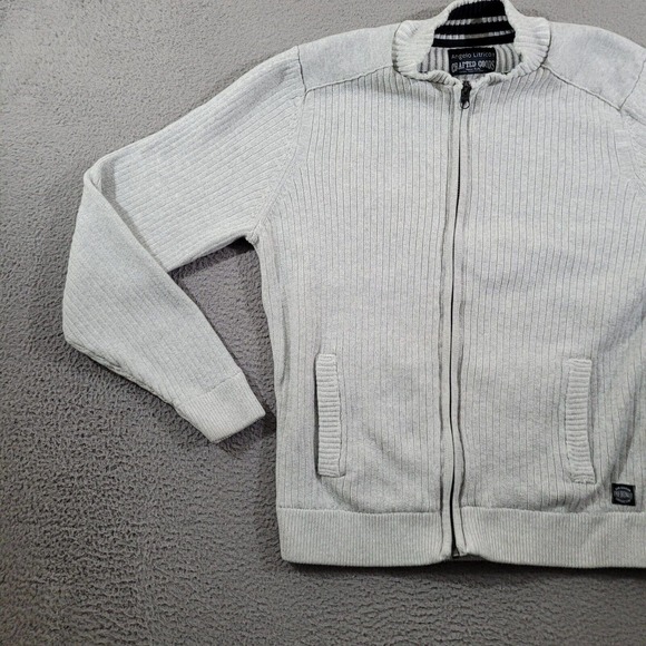 Angelo Litrico Sweater Mens Large Gray Full Zip Mock Neck Crafted Goods Dadcore - Picture 4 of 11